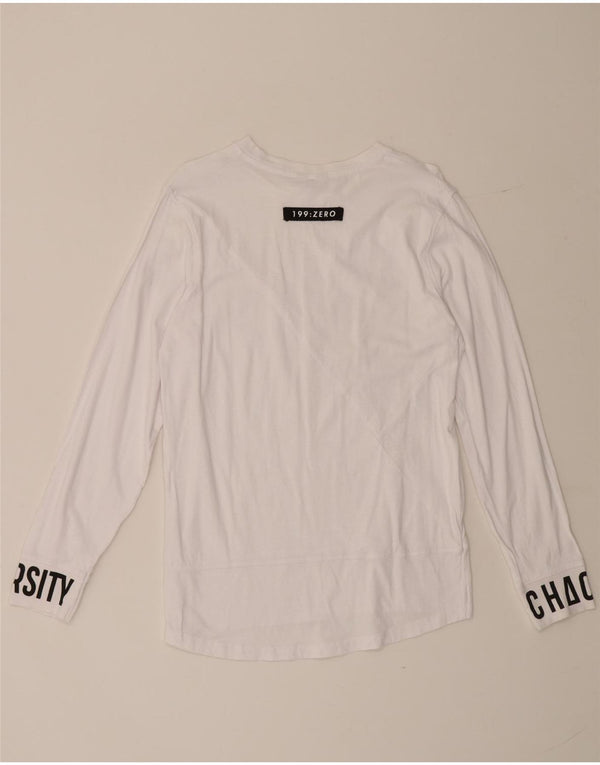 Jack & Jones Top grafico da uomo a maniche lunghe piccolo bianco