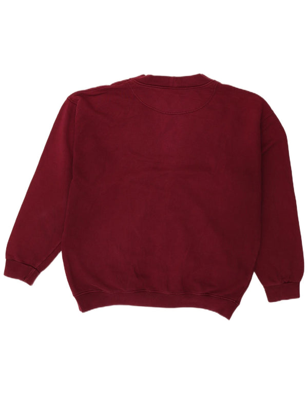 Maglione cardigan da uomo Benetton XL in cotone bordeaux