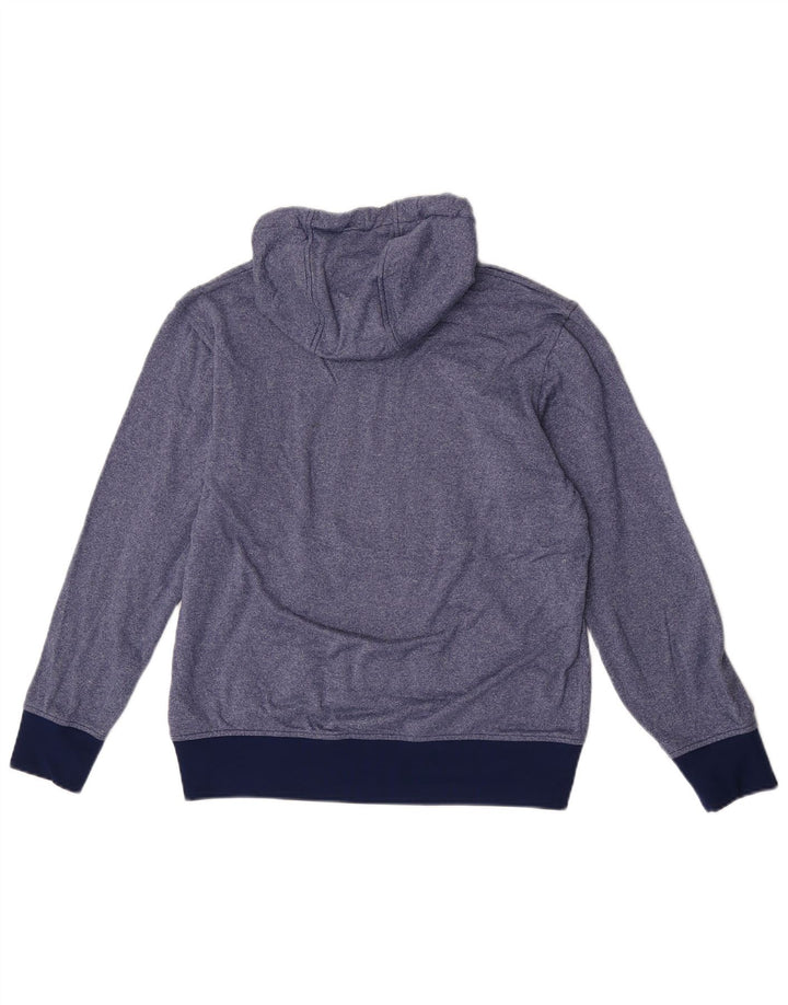 Felpa con cappuccio da donna Adidas UK 14 Poliestere screziato blu medio