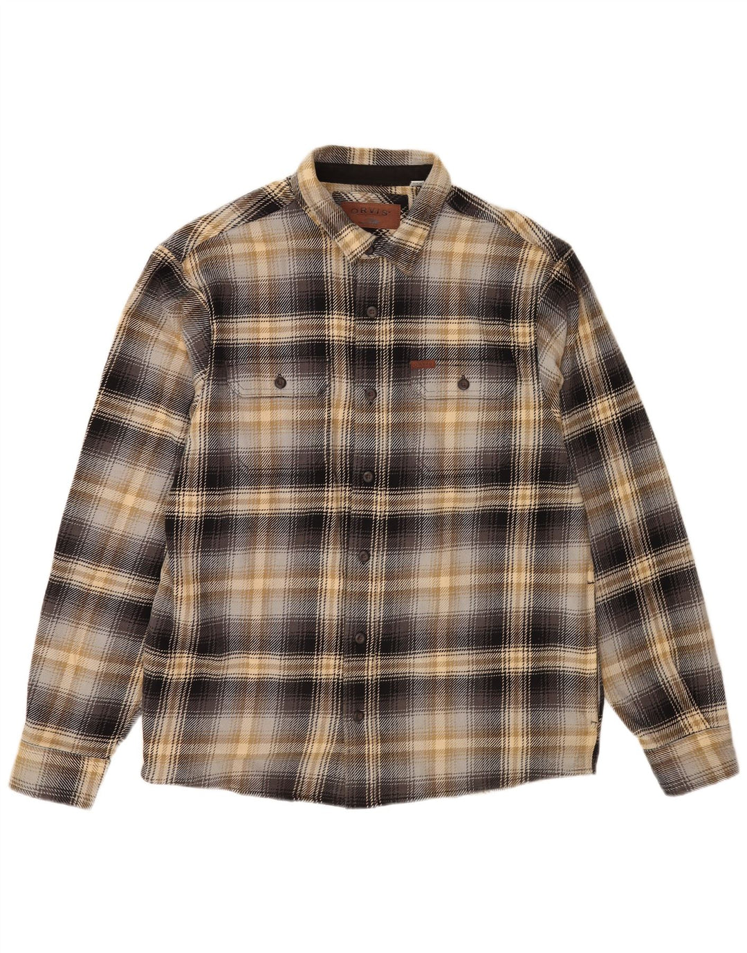 Camicia in flanella da uomo Orvis, cotone scozzese grande multicolore
