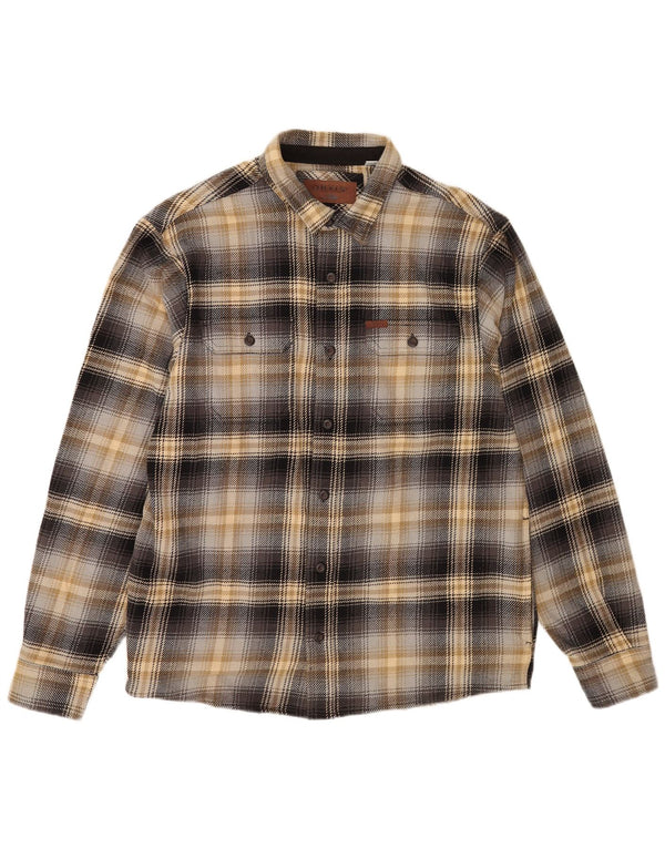 Camicia in flanella da uomo Orvis, cotone scozzese grande multicolore
