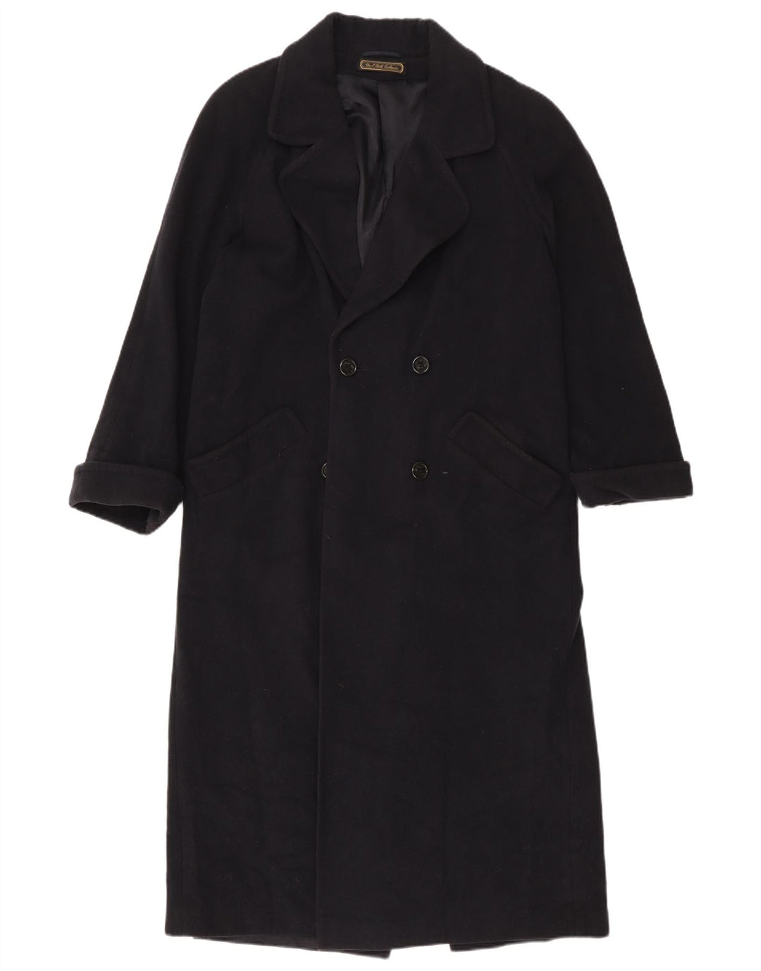 Cappotto doppiopetto da donna Marks & Spencer UK 10 piccolo in lana nera