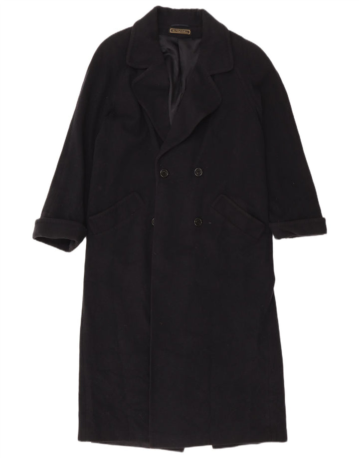 Cappotto doppiopetto da donna Marks & Spencer UK 10 piccolo in lana nera