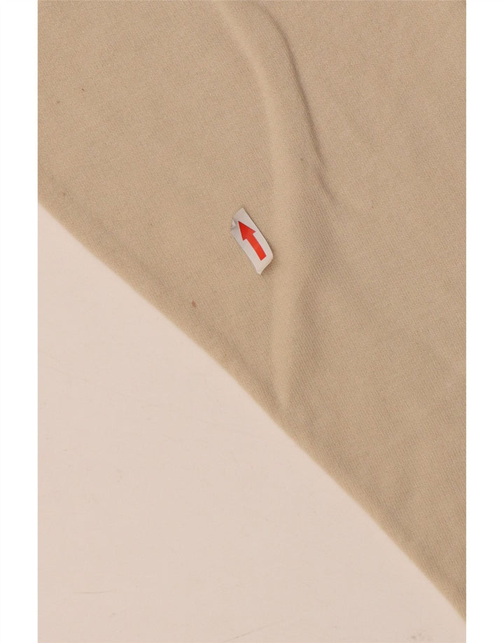 Polo da uomo a maniche lunghe Lee grande in cotone beige