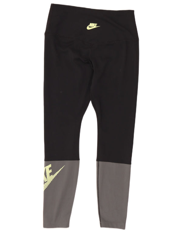 Leggings grafici NIKE da donna Dri Fit UK 14 Medium Black Colourblock