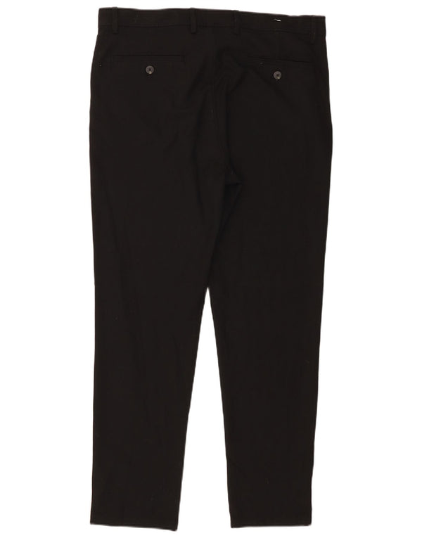 Pantaloni chino slim da uomo Zara EU 42 Large W32 L28 Poliestere nero