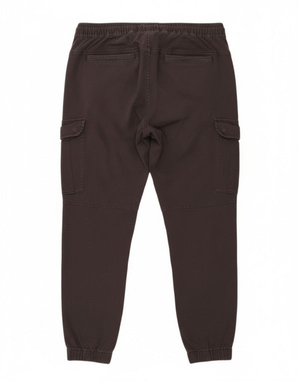 Pantaloni cargo da jogging da uomo Zara EU 42 Large W32 L28 cotone nero