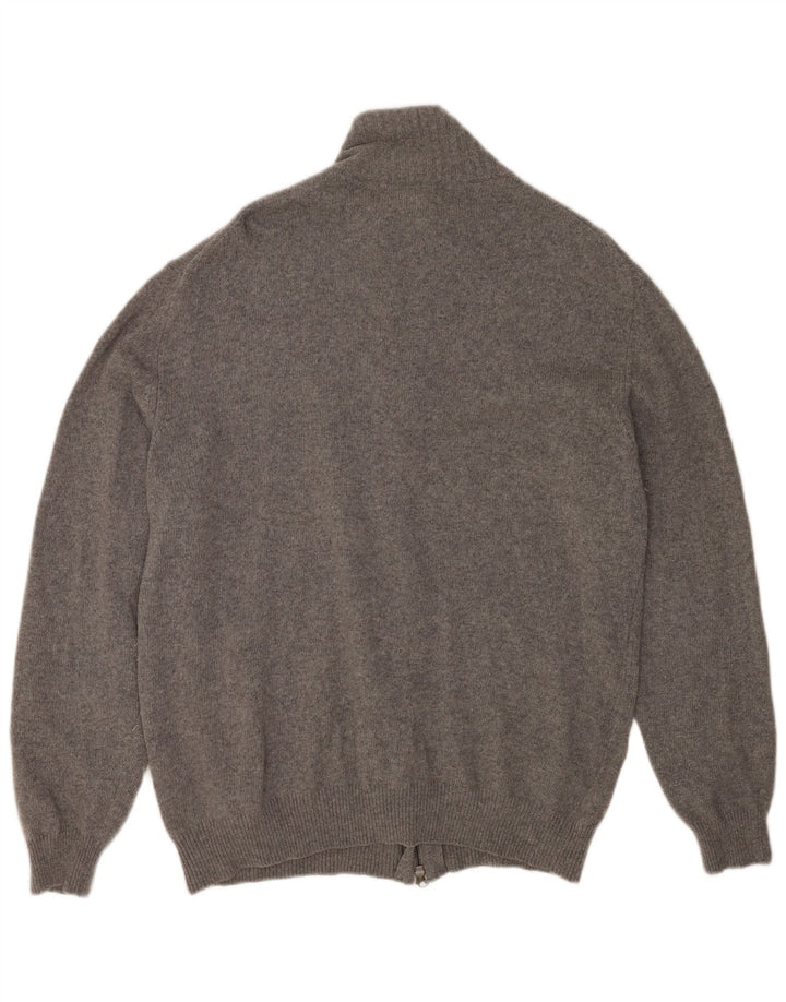 Maglione cardigan da uomo Rifle 2XL in lana grigia