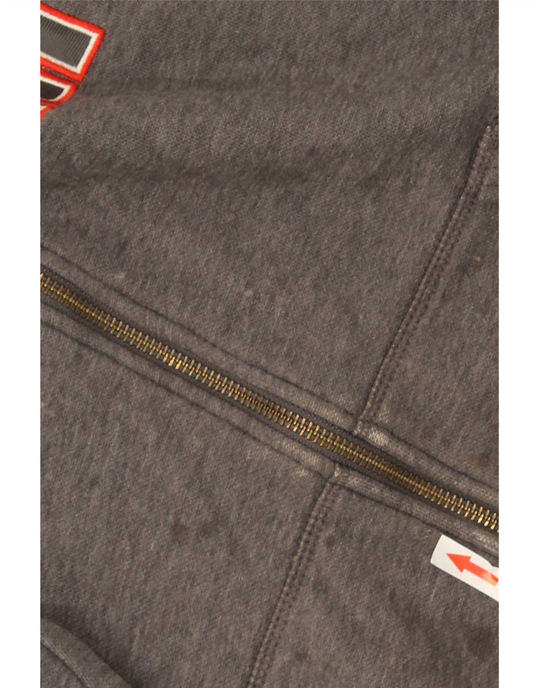 Felpa con cappuccio e zip grafica da uomo Puma in cotone grigio medio