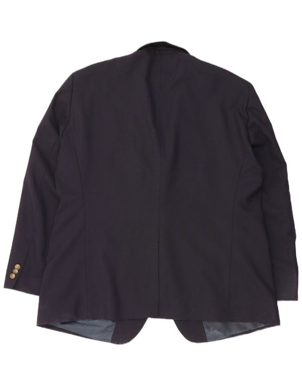 Giacca blazer da uomo a 2 bottoni Dockers IT 50 grande poliestere blu navy