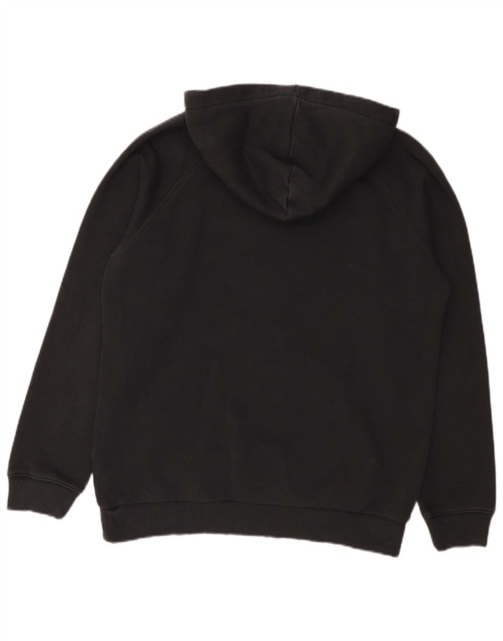 Felpa con cappuccio grafica da uomo Adidas, cotone medio nero