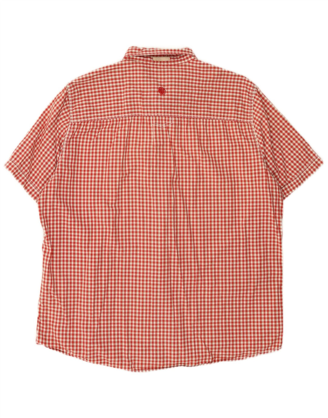 Camicia a maniche corte da uomo Fat Face XL in cotone a quadretti rosso