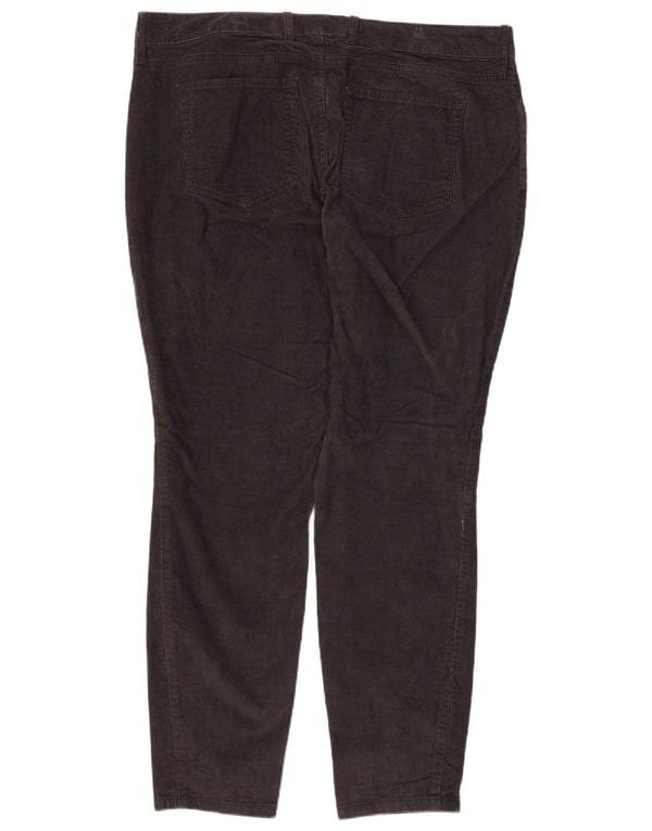 Pantaloni di velluto a coste sottili leggermente curvy da donna Eddie Bauer W38 L29 neri