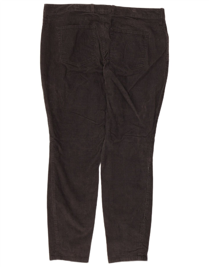 Pantaloni di velluto a coste sottili leggermente curvy da donna Eddie Bauer W38 L29 neri