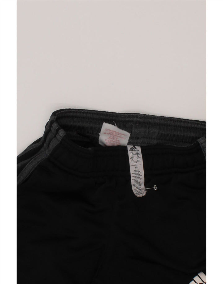 Pantaloni da tuta Adidas Climalite da ragazzo, pantaloni da jogging, 4-5 anni, poliestere nero
