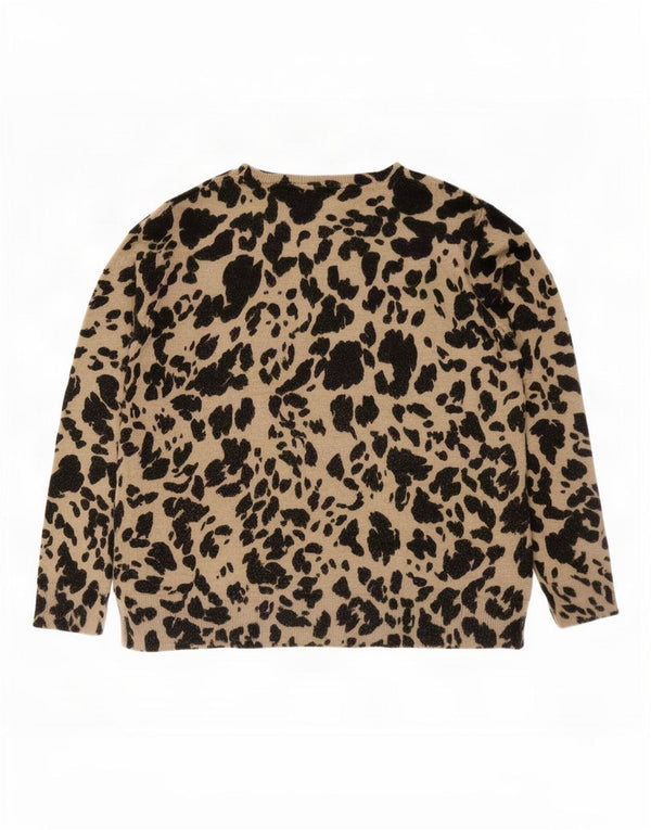 Maglione maglione con scollo a barca da donna Marks & Spencer UK 16 grande marrone