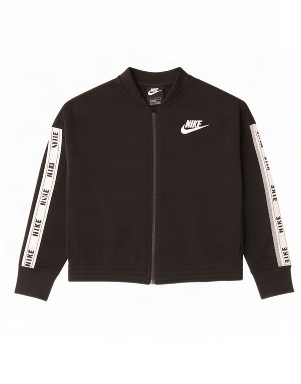 Giacca da ginnastica grafica per ragazze Nike 12-13 anni Large Black Colourblock