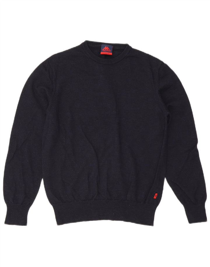 Maglione Kappa Uomo Girocollo Maglione Medio Blu Navy Lana