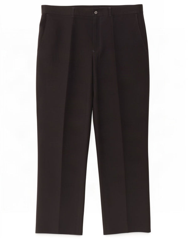 Pantaloni chino dritti da uomo Marks & Spencer W36 L31 poliestere blu navy