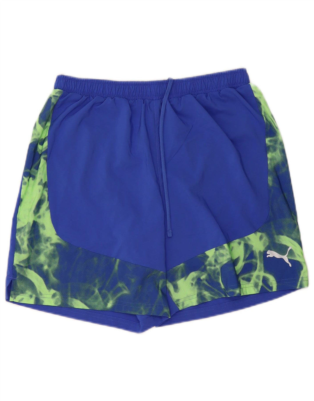 Pantaloncini sportivi da uomo PUMA in poliestere mimetico blu medio