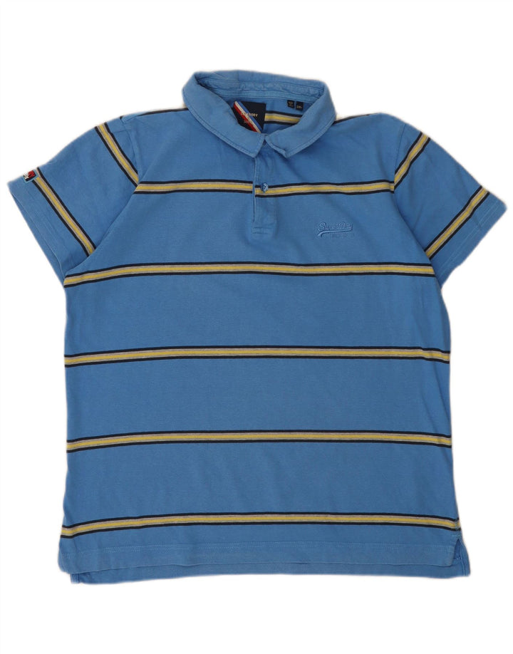 Polo da uomo Superdry 2XL a righe blu