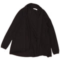 Maglione cardigan aperto da donna Zara UK 14 grande viscosa nera