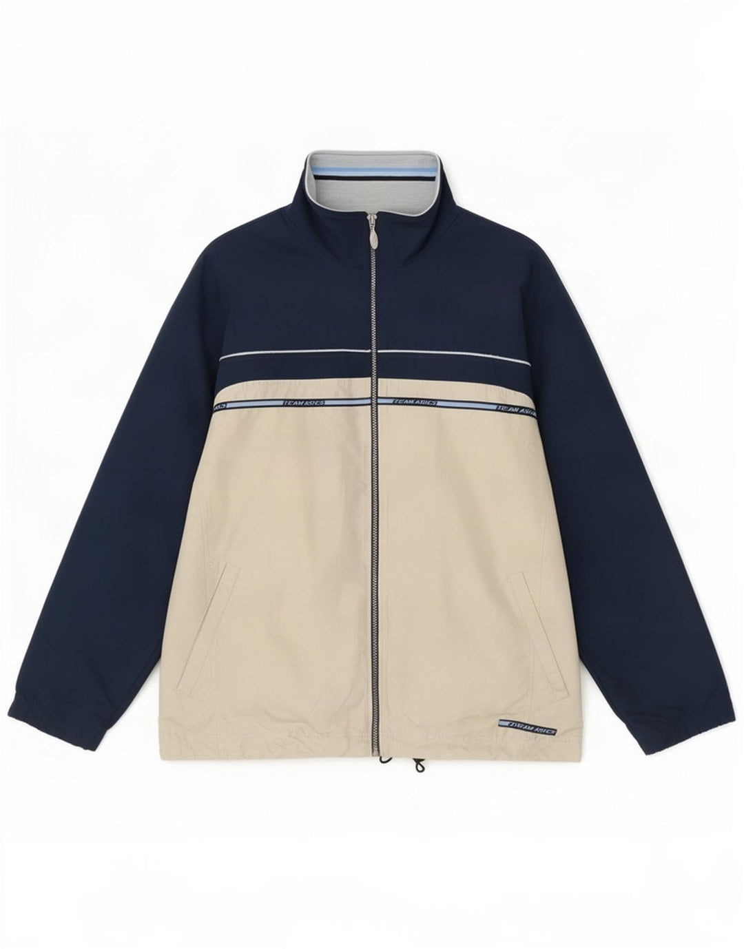 Giacca da ginnastica da uomo Asics, giacca grande, colore blu navy