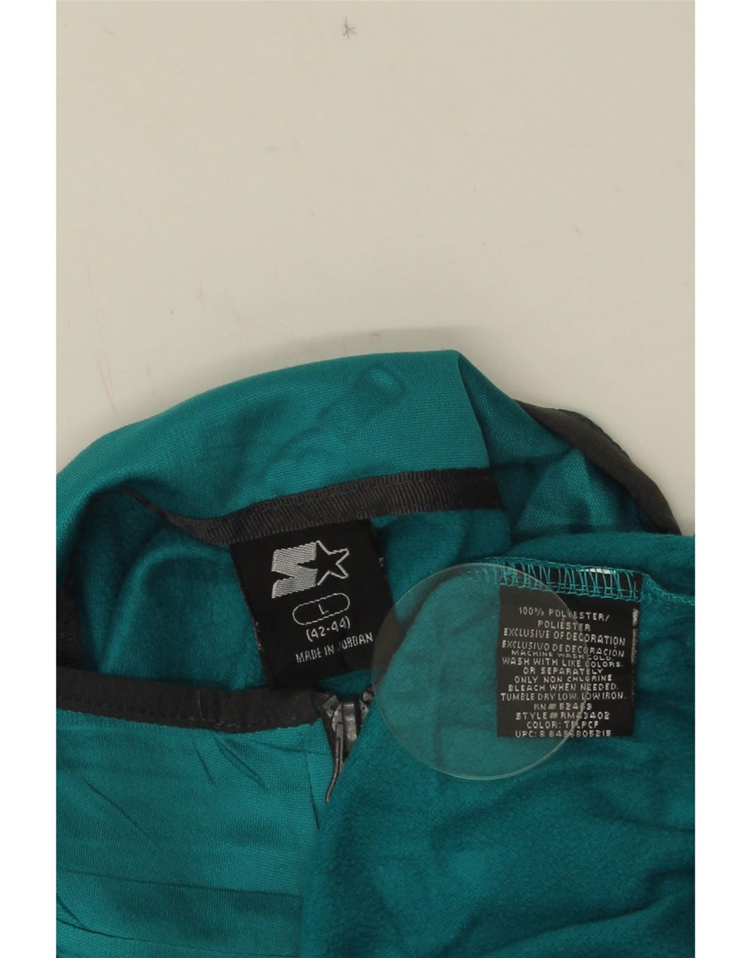 STARTER Top da tuta pullover con zip e collo da uomo UK 42/44 Large Blu Poliestere