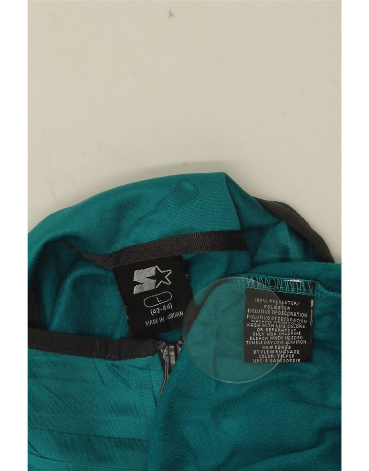 STARTER Top da tuta pullover con zip e collo da uomo UK 42/44 Large Blu Poliestere