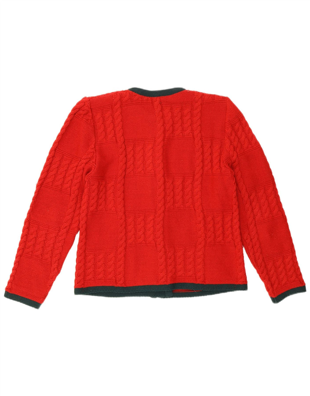 Maglione cardigan da donna VINTAGE IT 42 Rosso medio floreale