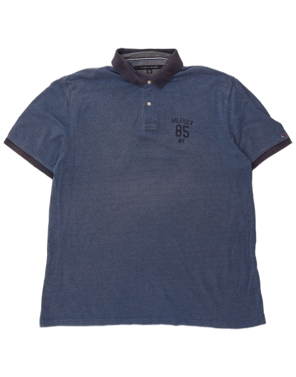 Polo da rugby da uomo Tommy Hilfiger 2XL Blu