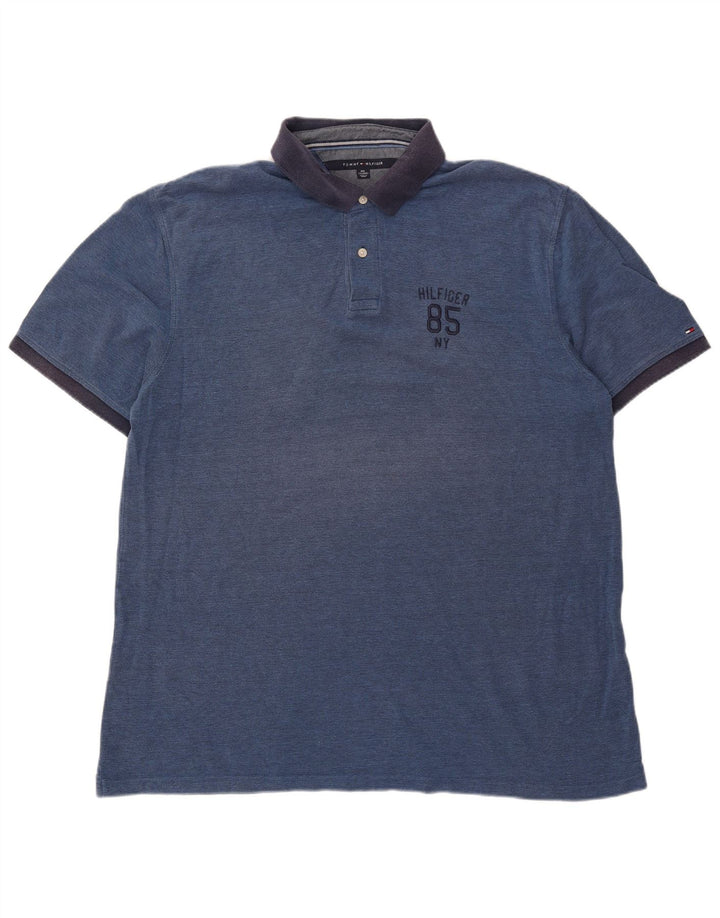 Polo da rugby da uomo Tommy Hilfiger 2XL Blu