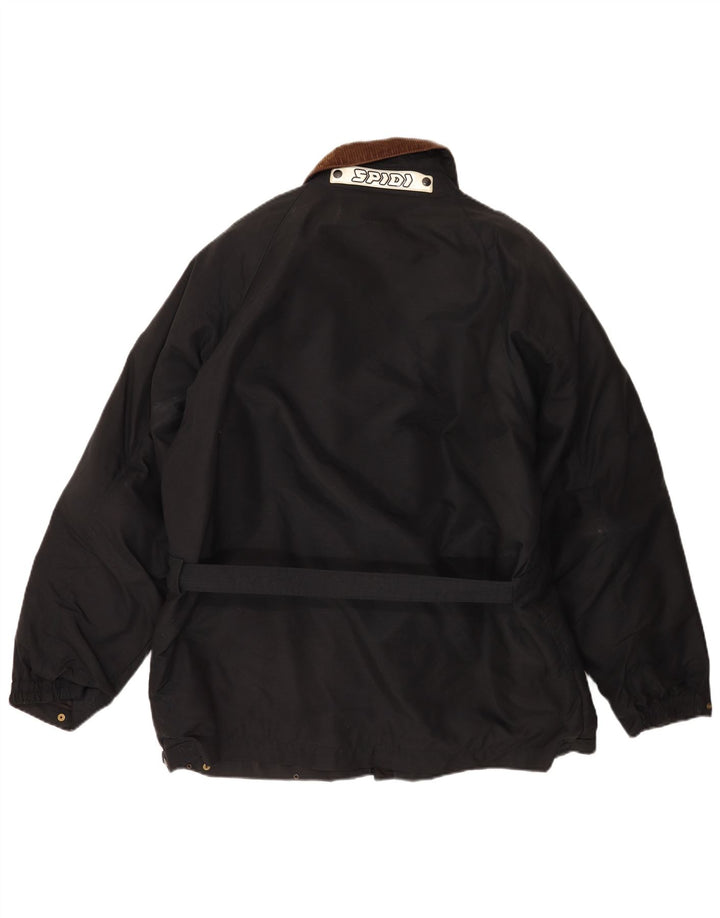 Giacca Spidi Graphic Utility da uomo UK 40 Large Nero Poliestere Colourblock