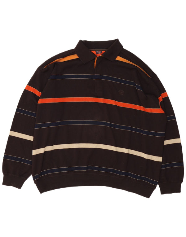 Paul & Shark Maglione da uomo con collo alto 4XL Lana nuova a righe blu navy