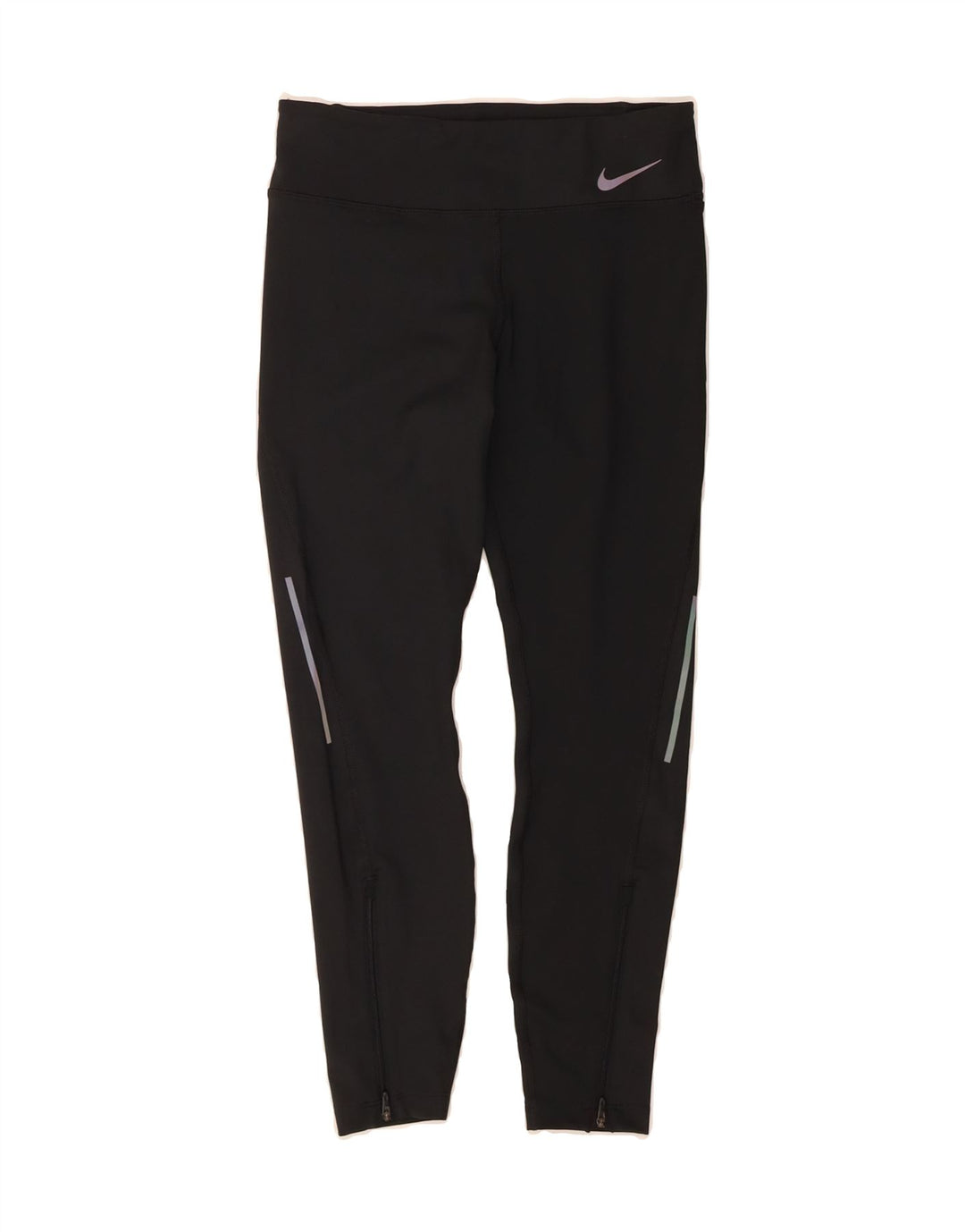 NIKE Womens Dri Fit Crop Leggings UK 14 Medium  Black Polyester Vintage Nike and Second-Hand Nike from Messina Hembry 