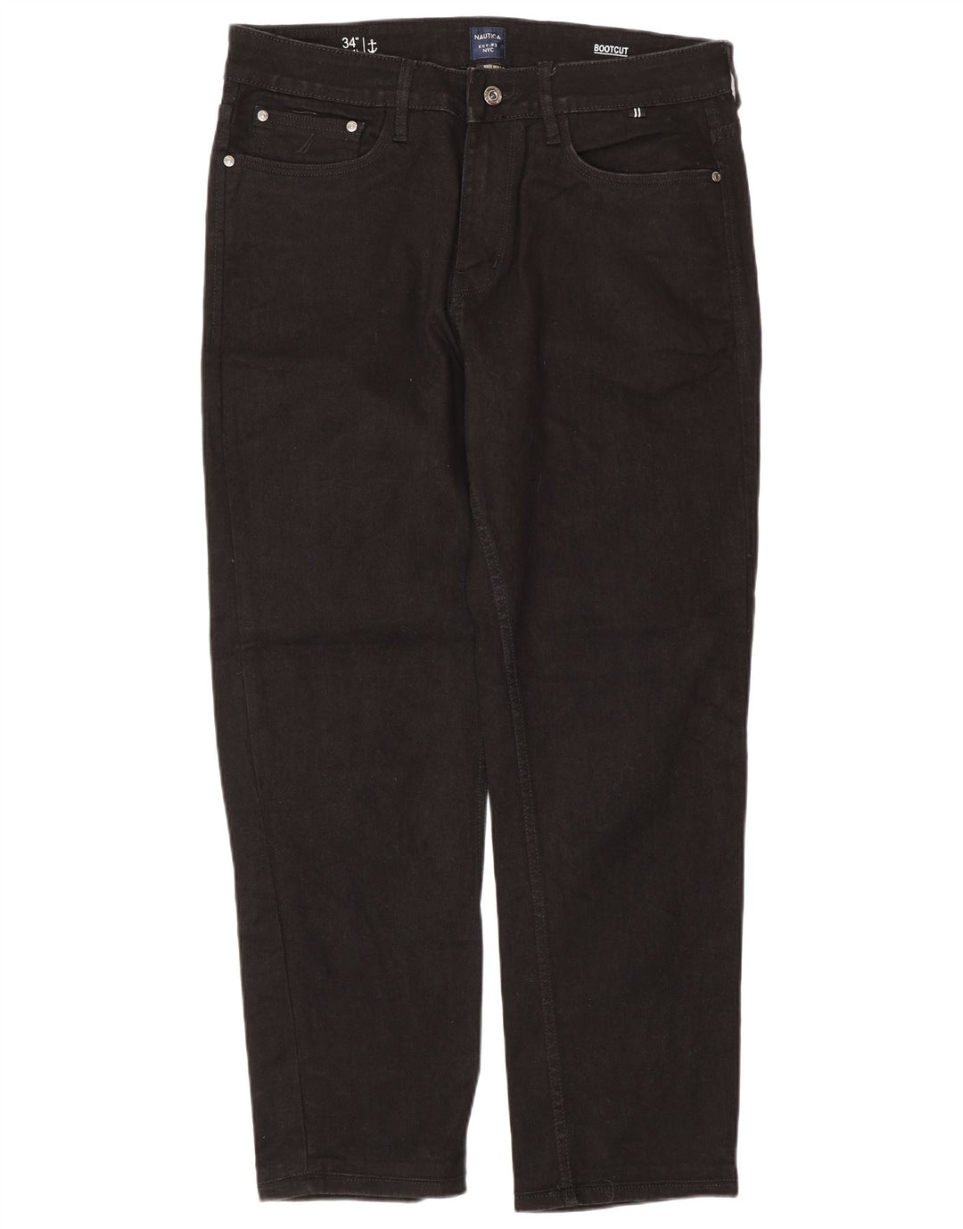 Jeans Bootcut da uomo Nautica W34 L30 cotone nero