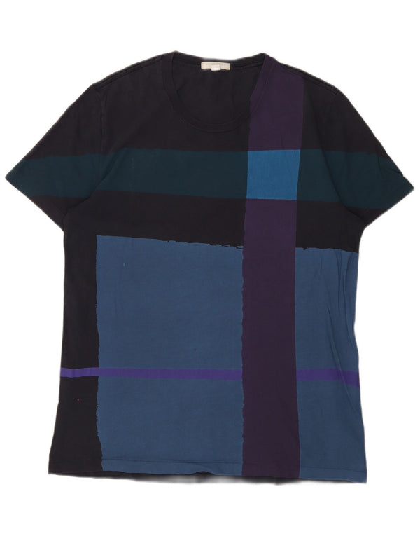 T-shirt Burberry da uomo BRIT Top grande in cotone color block multicolore