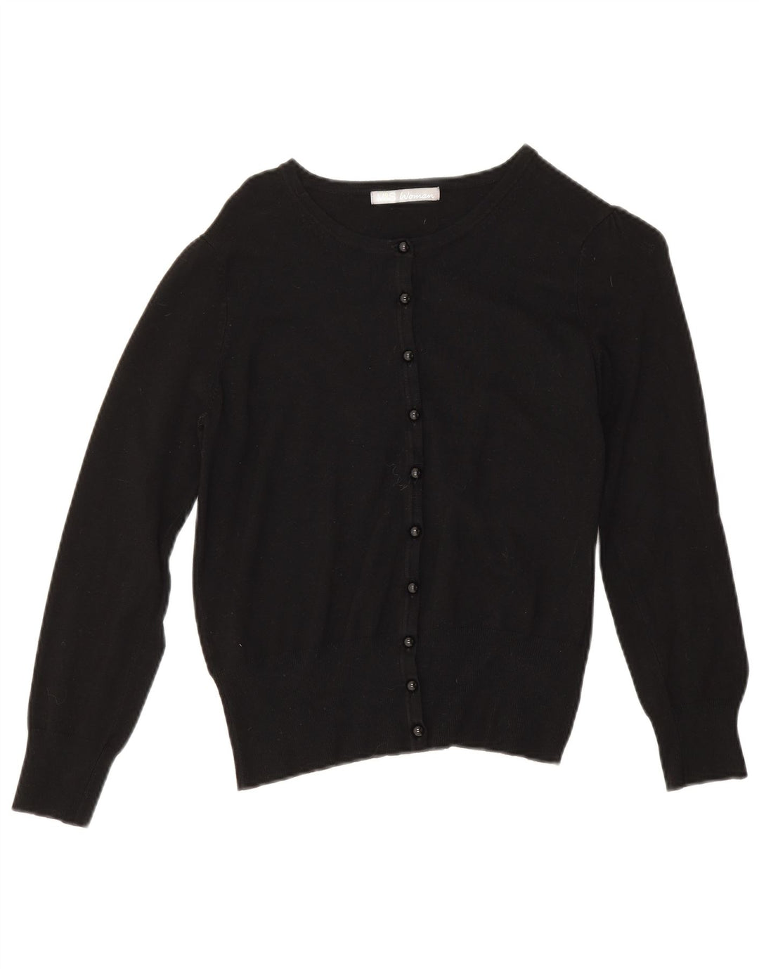 Maglione cardigan da donna Marks & Spencer UK 12 viscosa nera media