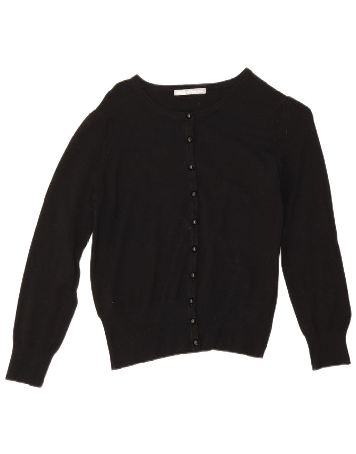 Maglione cardigan da donna Marks & Spencer UK 12 viscosa nera media