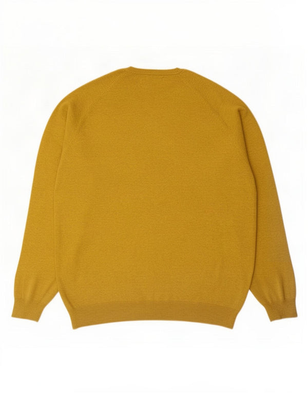 Maglione maglione girocollo da uomo Superdry 2XL cotone giallo