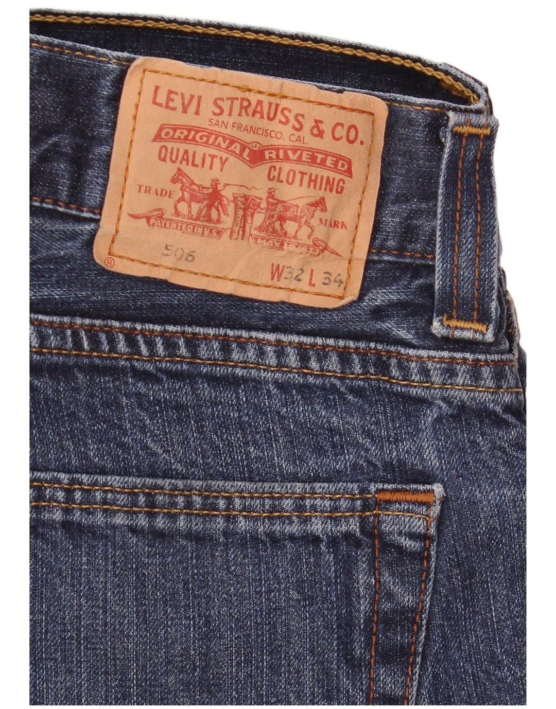 Levi's Uomo 506 Jeans dritti W32 L32 Blu
