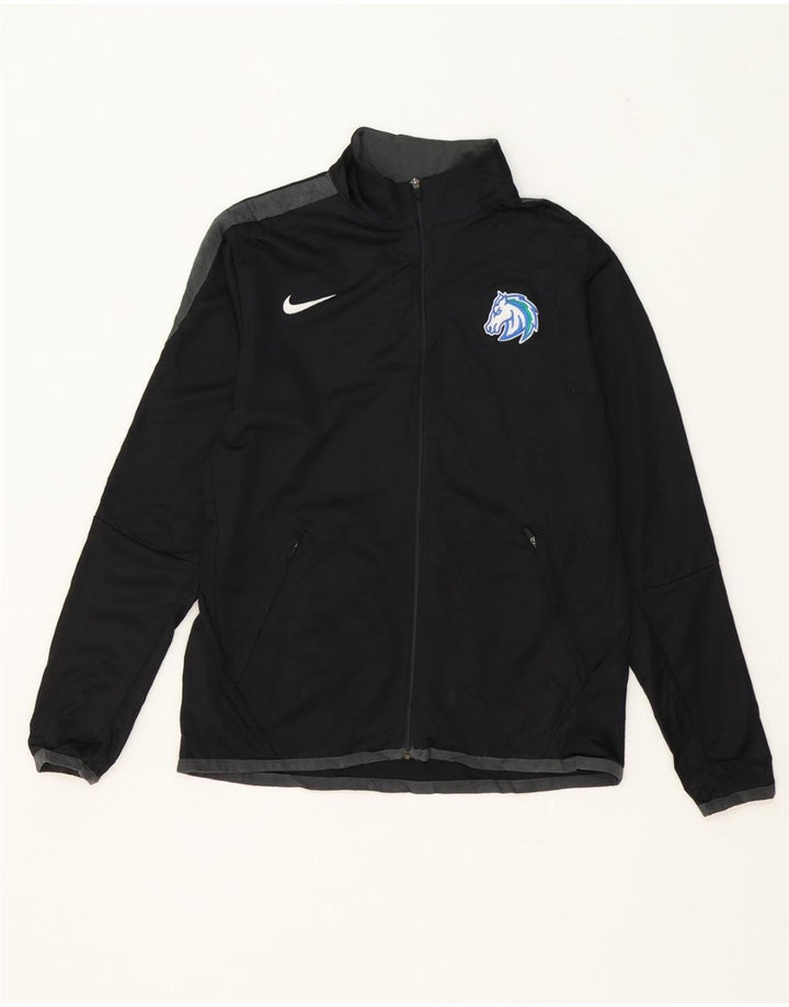 NIKE Womens Tracksuit Top Jacket UK 14 Large Black Polyester Vintage Nike and Second-Hand Nike from Messina Hembry 