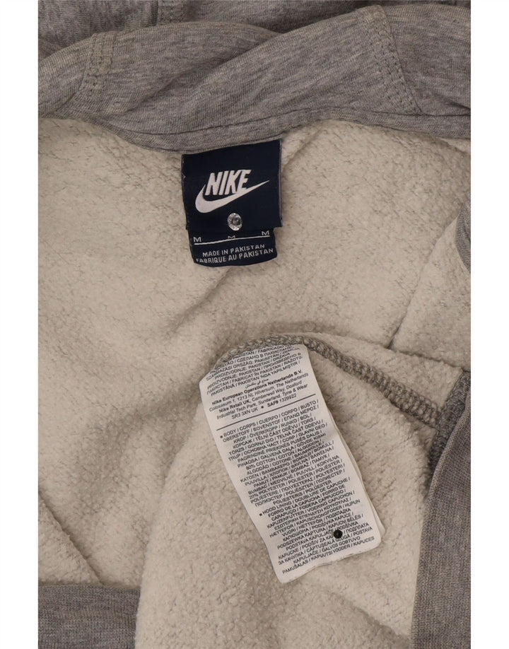 Felpa con cappuccio e zip Nike da uomo in cotone screziato grigio medio
