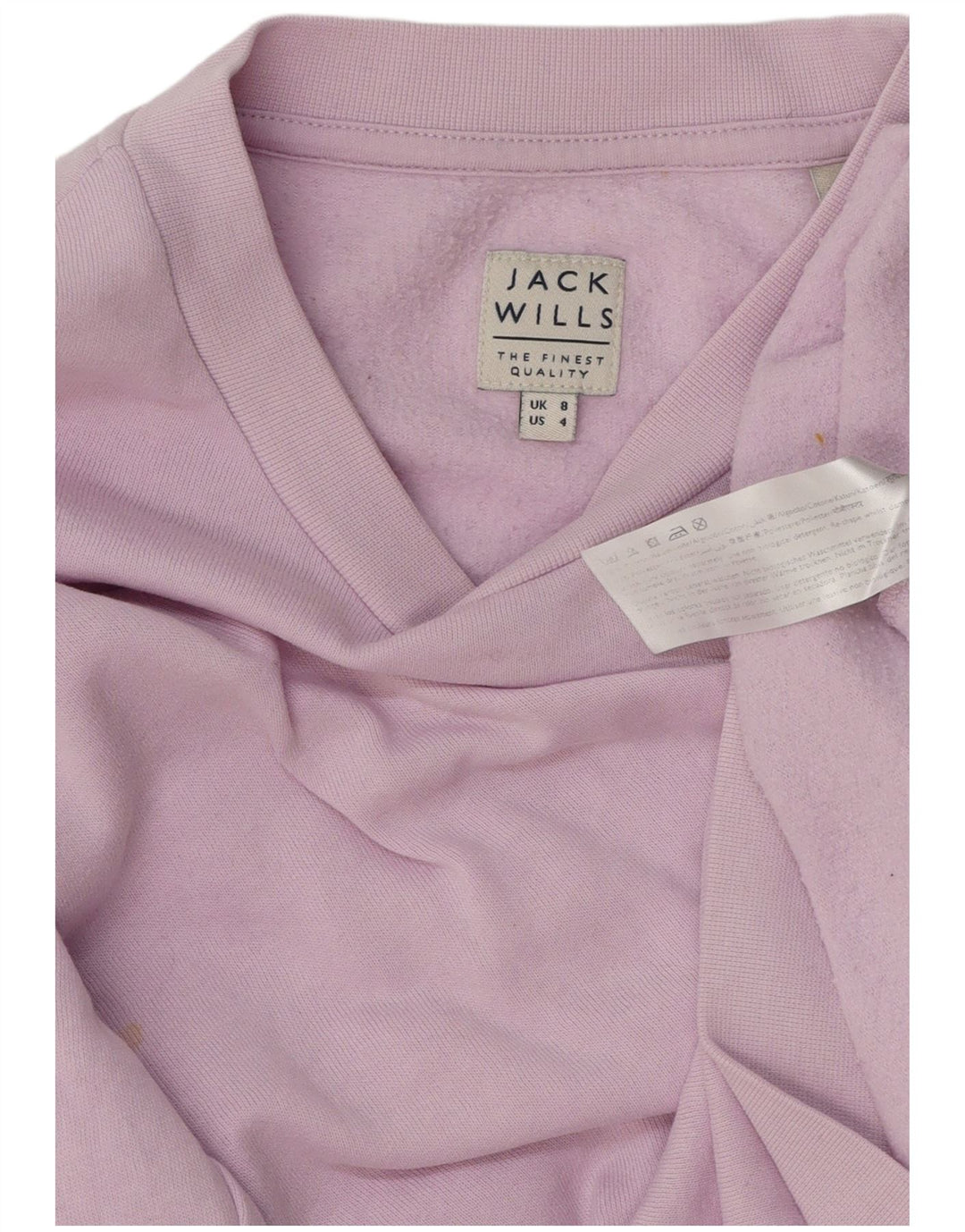 Felpa da donna Jack Wills UK 8 piccolo cotone viola