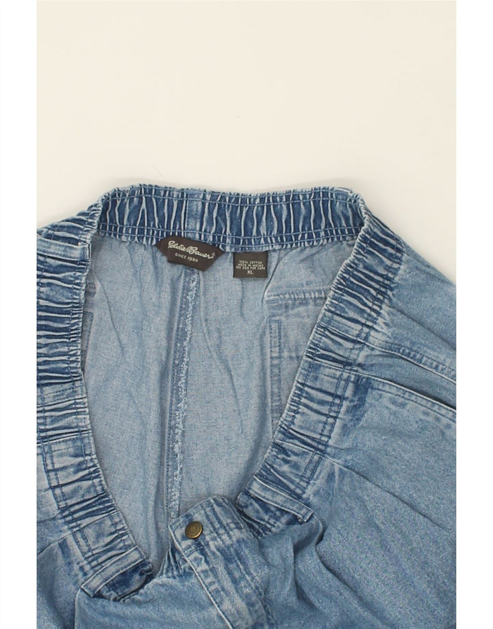 EDDIE BAUER Mens Denim Shorts XL W40  Blue Cotton Vintage Eddie Bauer and Second-Hand Eddie Bauer from Messina Hembry 