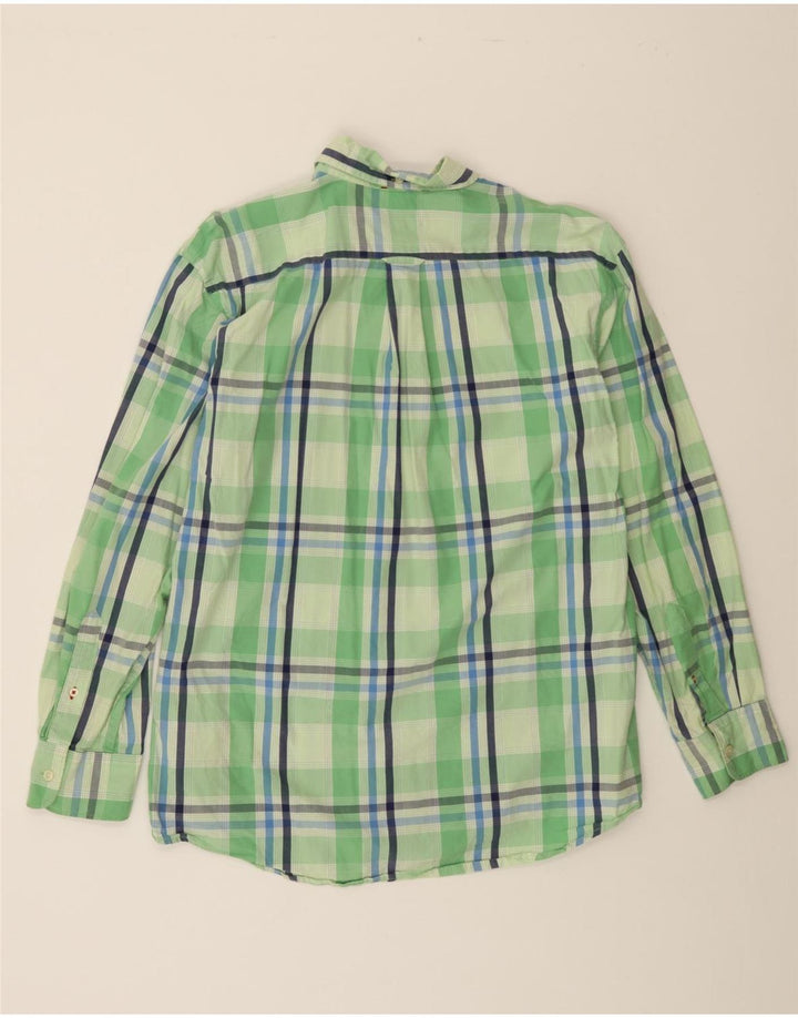 IZOD Mens Shirt Large Green Check Cotton Vintage Izod and Second-Hand Izod from Messina Hembry 