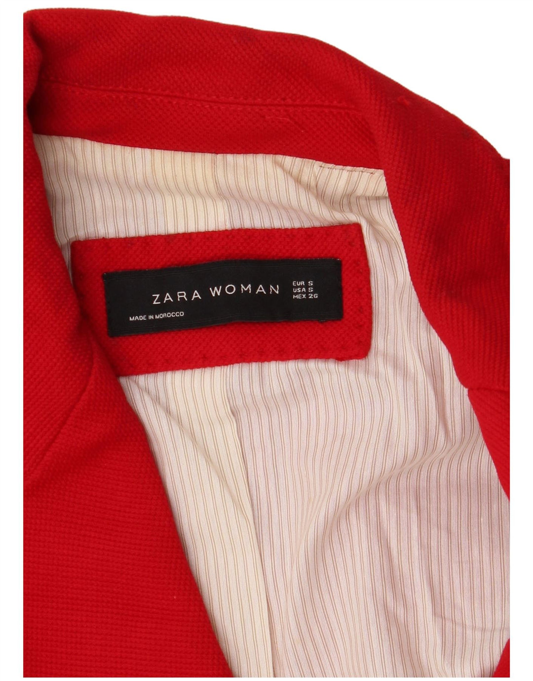 Giacca blazer a 1 bottone da donna Zara UK 10 piccola rossa