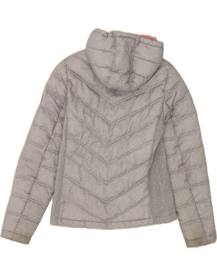 DIESEL Womens Hooded Padded Jacket UK 14 Large Grey Polyester Vintage Diesel and Second-Hand Diesel from Messina Hembry 