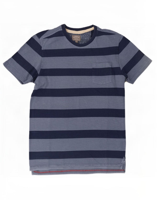 T-shirt da uomo Fat Face Top a righe blu medio