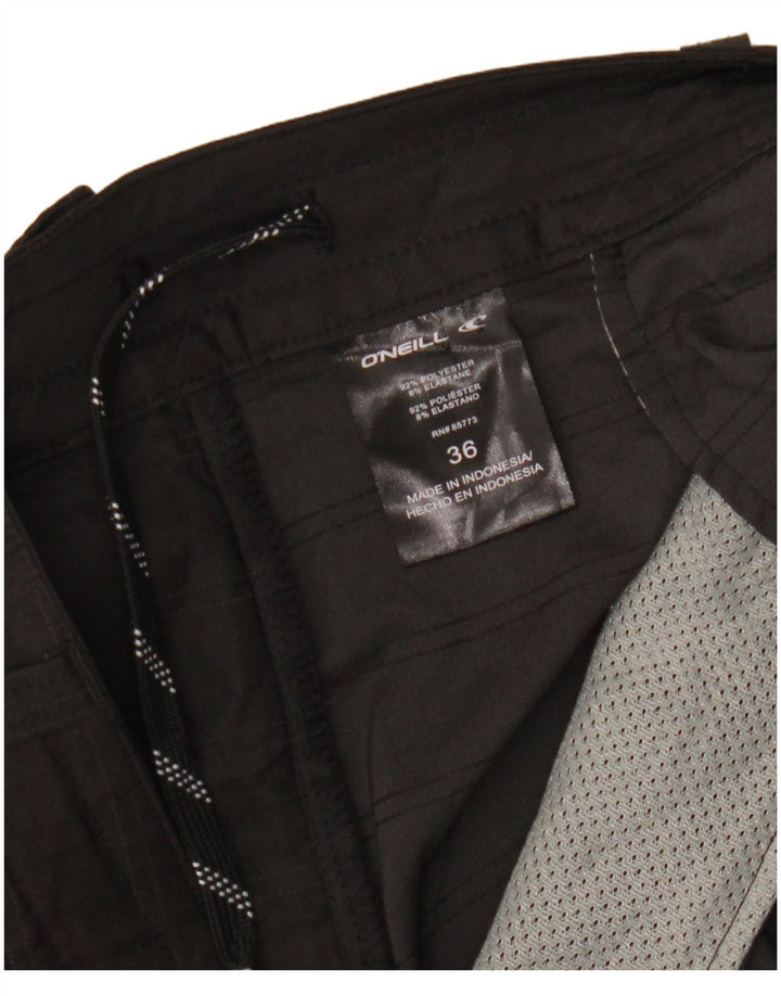 Pantaloncini cargo da uomo O'Neill W36 poliestere a righe nere grandi